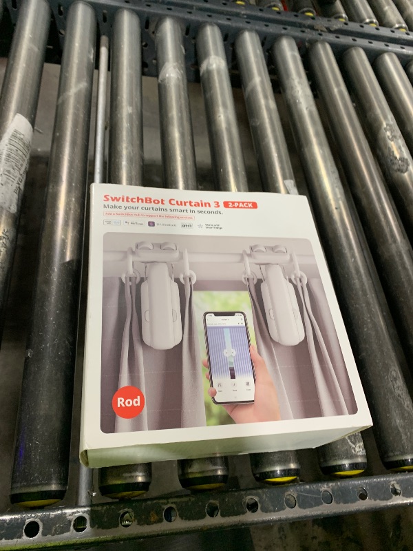 Photo 1 of SwitchBot 2025 Automatic Curtain Opener 2 Packs with Remote, Bluetooth Remote Control, WiFi&APP Control, Upgraded High-Performance, Add Hub to Work with Alexa, Google Home, HomeKit
