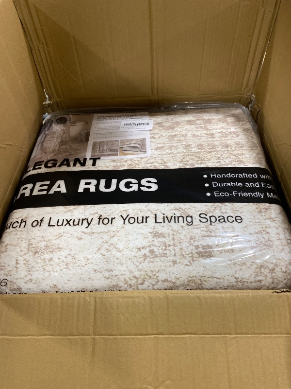 Photo 1 of Soalmost 10x14 Area Rugs for Living Room, Non Slip Machine Washable Vintage Rugs, Low Pile Lightweight Large Rug for Bedroom, Dining Room, Home Office Beige