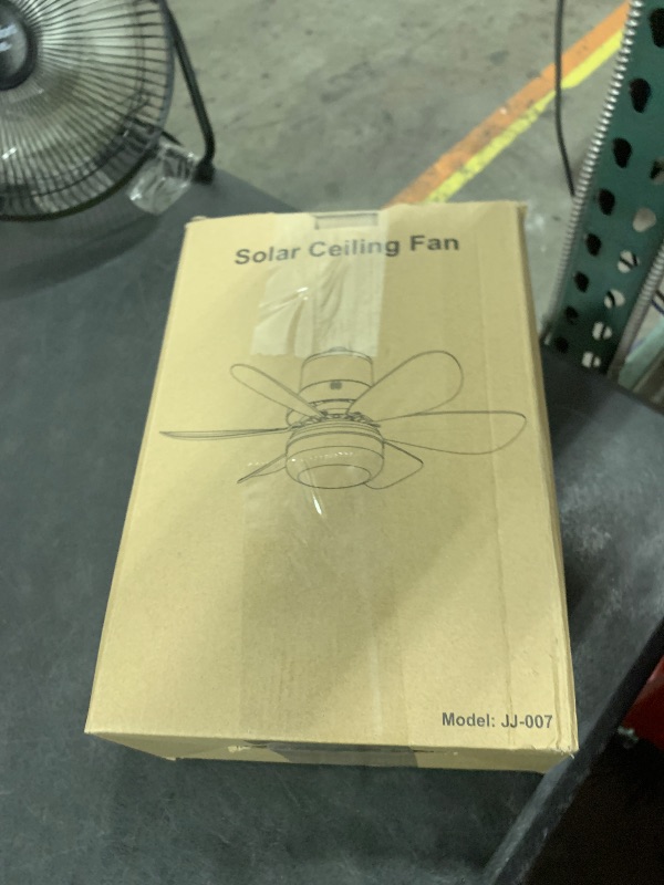 Photo 1 of Solar Ceiling Fan for Outside, 18000mAh Solar Outdoor Fan with Light
