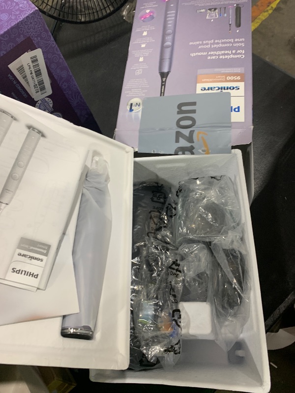 Photo 1 of Philips Sonicare DiamondClean Smart 9500 Electric Toothbrush - Sonic Toothbrush with App, Pressure Sensor, 15 Brushing Settings, Replacement Reminder, USB Charging Travel Case, Grey, Model HX9923/41