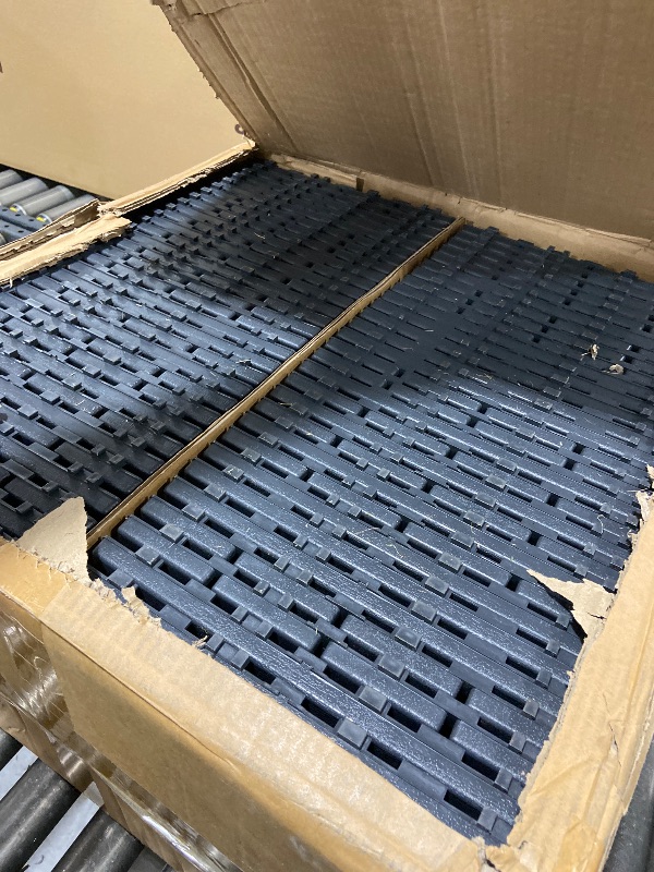 Photo 1 of VVoodeinck Plastic Interlocking Deck Tiles, 60 PCS, 12"x12"