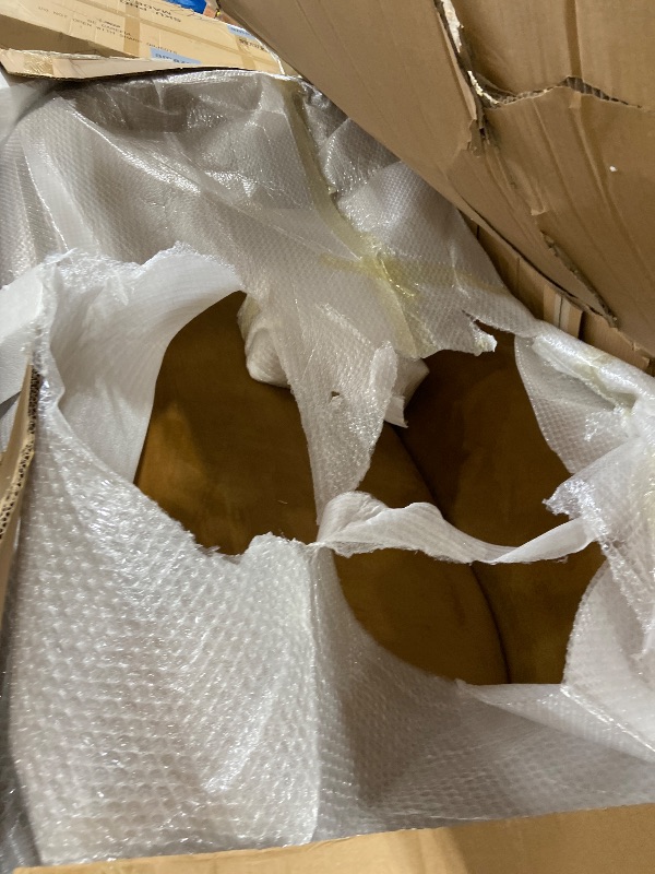 Photo 1 of Meridian Furniture 659Saddle-L Ritz Collection Modern | Contemporary Upholstered Loveseat with Rich Saddle Velvet, Gold Metal Legs, Curved Contemporary Design, 67" W x 31.75" D x 30.5" H, Saddle