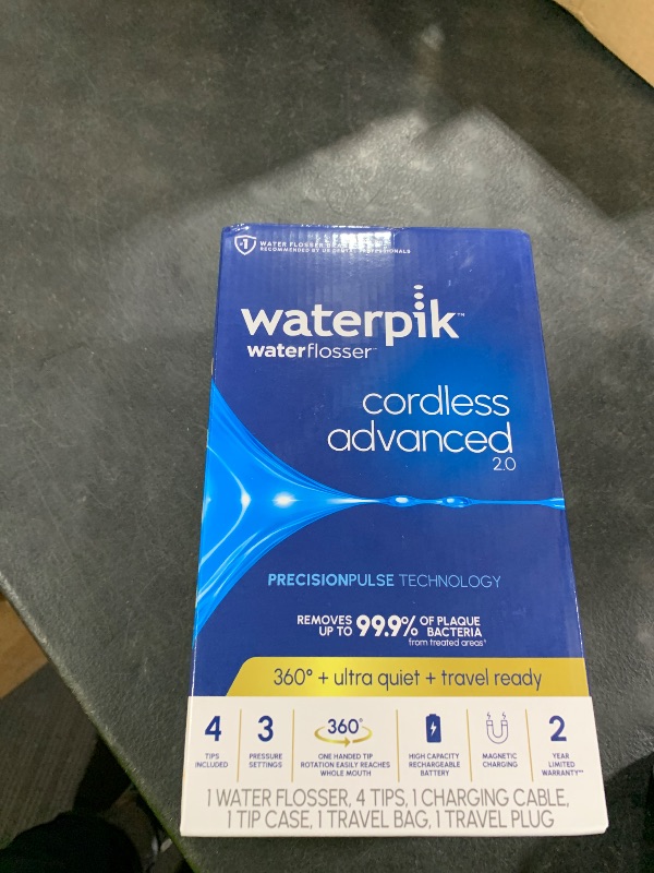 Photo 1 of Waterpik Cordless Advanced Portable Water Flosser, Rechargeable, Black