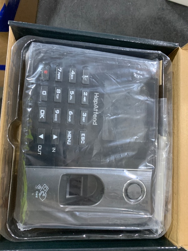 Photo 1 of HapAttend Time Clock - Fingerprint Time Clocks for Employees Small Business Automatic Calculate Hours, No WiFi H1 Standalone Biometric Clock in Machine for Employees with 5 RFID Cards (0 Monthly Fees)