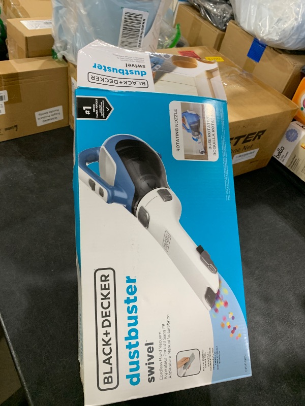 Photo 1 of Black+Decker, Dustbuster AdvancedClean Handheld Vacuum Cordless, Compact Home and Car Vacuum with Crevice Tool, Rotating Nozzle and Charging Station