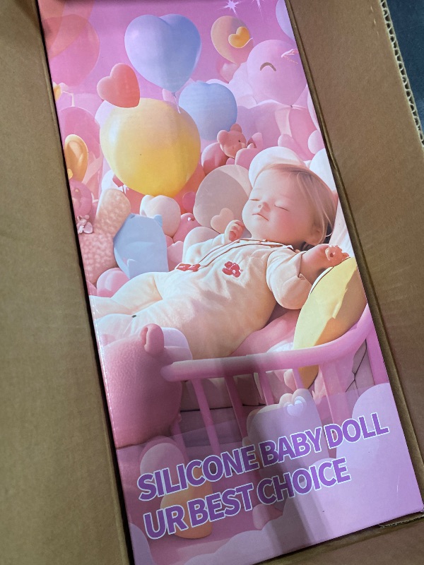 Photo 1 of Full Silicone Body Baby Doll with Mouth That Opens - 20 Inch Lifelike Reborn Baby Dolls Soft Sleeping Newborn Doll Anatomically Correct (Boy)
