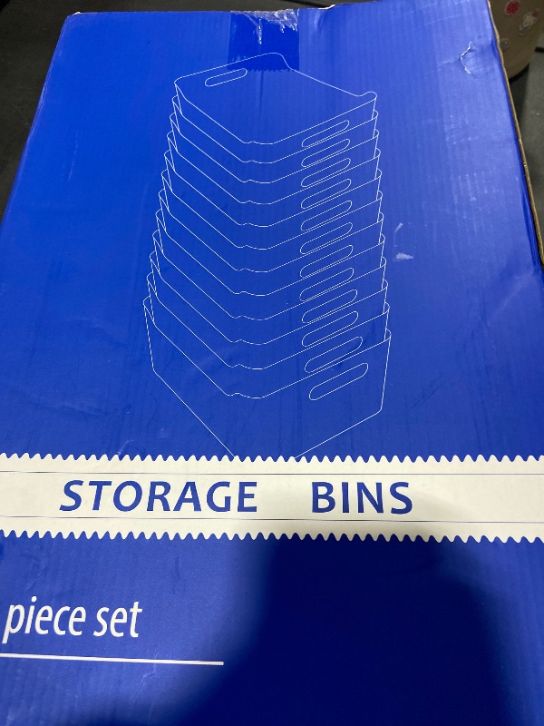 Photo 1 of Tiawudi 12 Pack Plastic Storage Bins, Multi-Use Organizer Bins, Pantry Organizer, Clear Storage Containers for Home, Kitchen, Office, Cabinet, Shelf and Fridge Organization