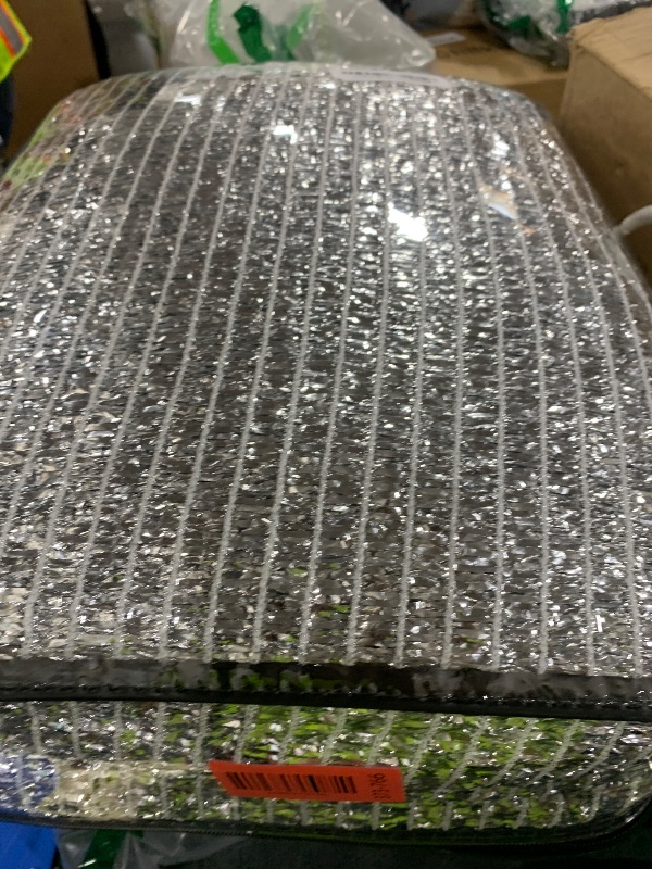 Photo 1 of 12x25 FT 80% Aluminet Shade Cloth, Reflective Tarp, Heat Blocking Mesh