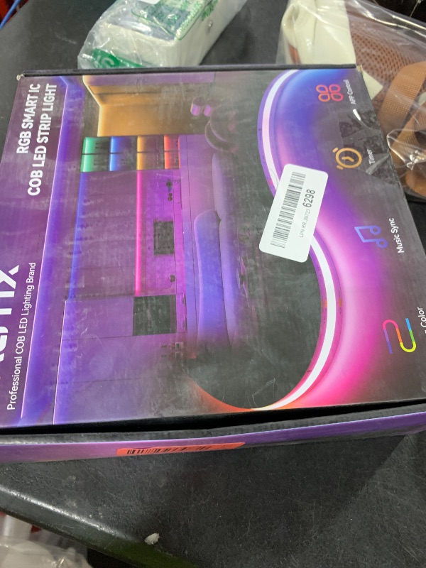 Photo 1 of PAUTIX COB LED Strip Lights Pro, UL-Listed RGB Smart IC Chasing Color Addressable COB LED Tape Light, Music Sync Flexible RGB LED Lights, Smart Strip Light, for Party, Bedroom, Color Changing, 32.8ft