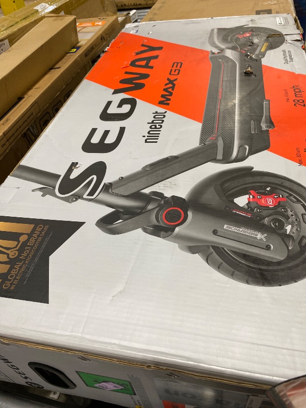 Photo 1 of Segway Ninebot Max G3 Electric Scooter, 28 mph Top Speed w/ 50 Miles Max Range, 2000W Peak Motor, Dual Hydraulic Suspension, Fast Charging Scooter for Adults and Teens, UL-2272 2271 Certified