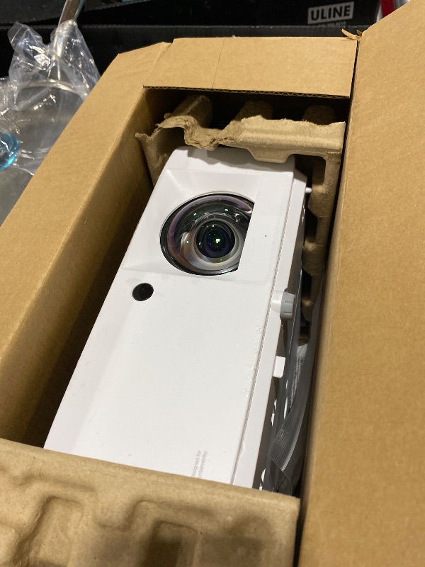 Photo 1 of Optoma GT2100HDR Compact Short Throw Laser Home Theater and Gaming Projector, 1080p HD with 4K HDR Input, Bright 4,200 Lumens for Day and Night Viewing White