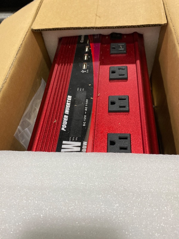 View 3 of Cantonape 3000W Power Inverter 12V to 110V/120V DC to AC with LCD Display