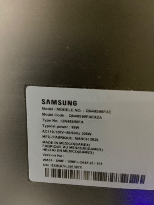 Photo 1 of Samsung 48-Inch Class S90F Smart TV (FOR PARTS ONLY)