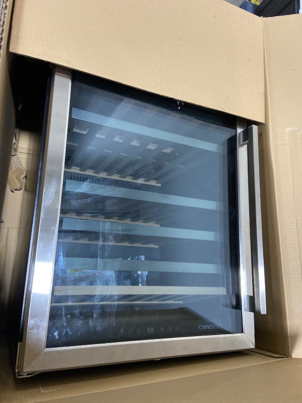 Photo 1 of 24 in. Lumin Coll 52-Bottle Single Zone Wine Cooler, LED, Stainless Steel