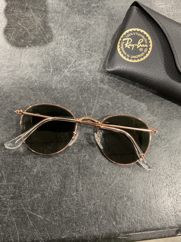 Photo 1 of New Ray Ban ROUND METAL RB3447 920/2R5 Sunglasses Rose Gold w/50mm Dark Blue Lns