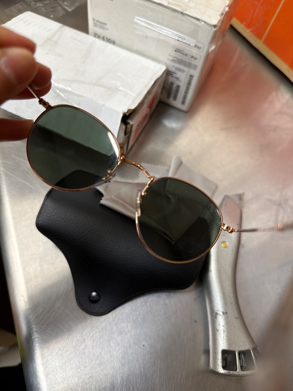 Photo 7 of New Ray Ban ROUND METAL RB3447 920/2R5 Sunglasses Rose Gold w/50mm Dark Blue Lns