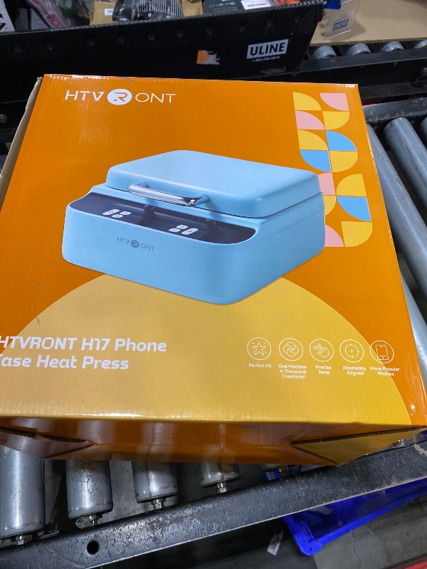 Photo 1 of HTVRONT Phone Case Heat Press Machine Compatible with iPhone & Android - Vacuum Heat Press H17 for Phone Cases- Sublimation Press for Custom Phone Case, Badges, Coasters, Includes Film & Fixture