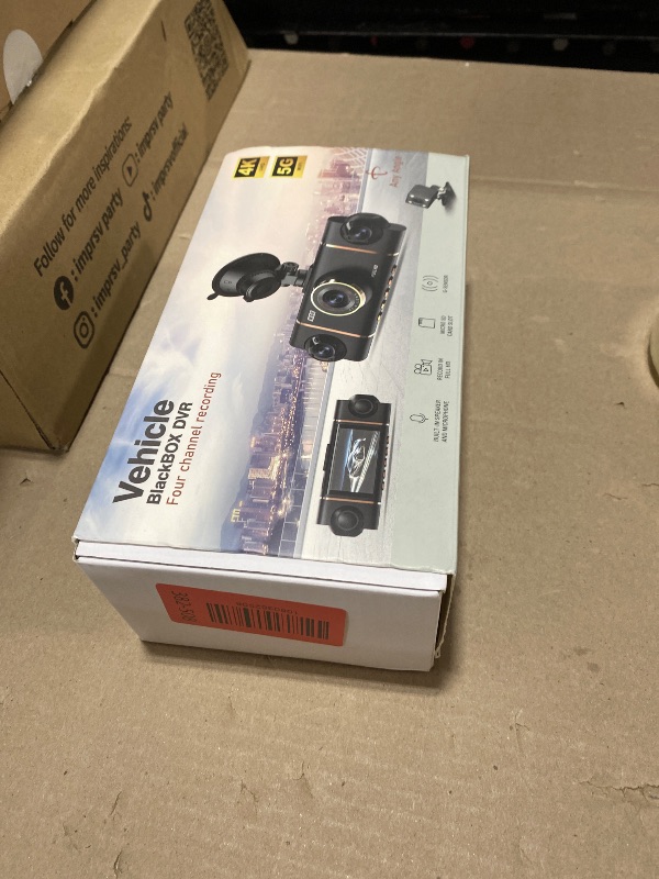 Photo 1 of XYGCACO 4K+1080P*3 FHD Car Camera, 4 Channel 360° Dash Cam Front Rear Inside & Left Right, 5GHz WiFi & App Control, 24H Parking Mode, G-Sensor, 8 IR Lamps Night Vision, Loop Recording, Gold