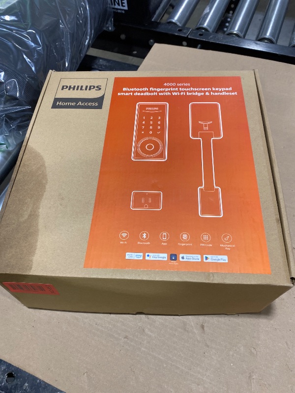 Photo 1 of Philips Wi-Fi Smart Lock with Handle, Keyless Entry Keypad Door Lock with Handle, Front Door Deadbolt Set with WiFi Gateway, App Control, Fingerprint Unlock, PIN Code Unlock, Auto Locking