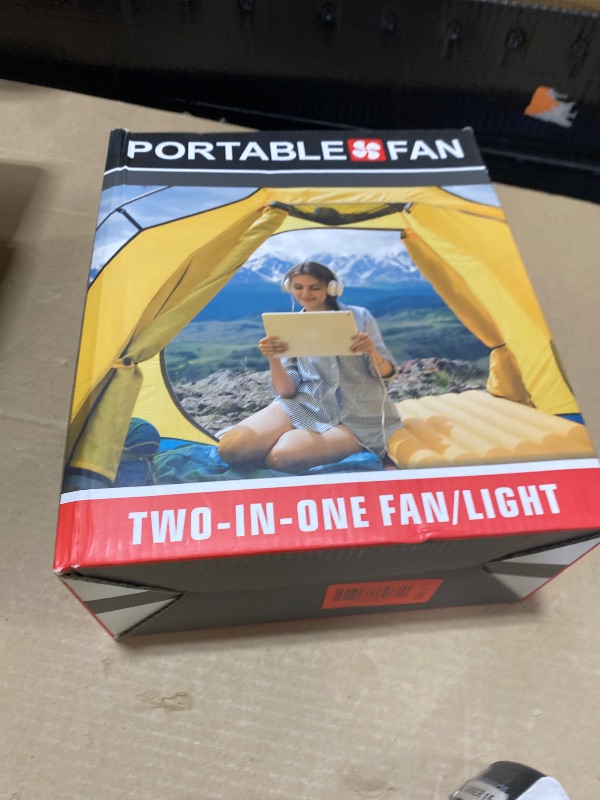 Photo 1 of Solar Powered Fan,?Max 60H Runtime?Rechargeable Solar Camping Fans & Led Lantern,8-inch Portable Fan with Solar Panel,Battery Operated Powered Outdoor Tent Fans for Camping Essentials Accessories