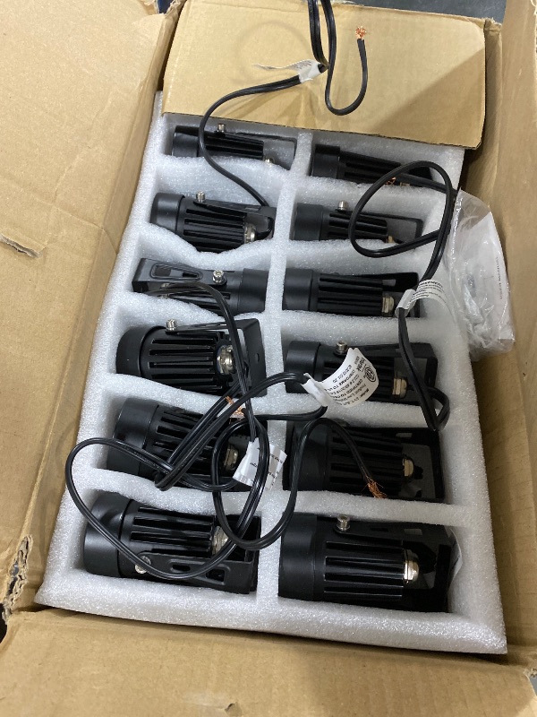 Photo 1 of SUNVIE All-in-One LED Low Voltage Landscape Lighting Kit, 12-Pack Landscape Lights with Transformer 100FT Wire and Connectors, 3000K Waterproof Low Voltage Landscape Lights for Garden Yard House Tree