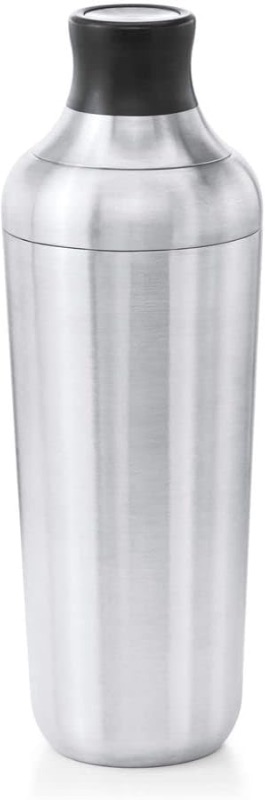 Photo 1 of OXO Steel Cocktail Shaker with Strainer, Stainless Finish - 24 oz Capacity | Bar Tool, Easy-Grip Design, Home Bar, Bartending Equipment, Beginner-Friendly, Leak-Proof, Single Wall Shaker