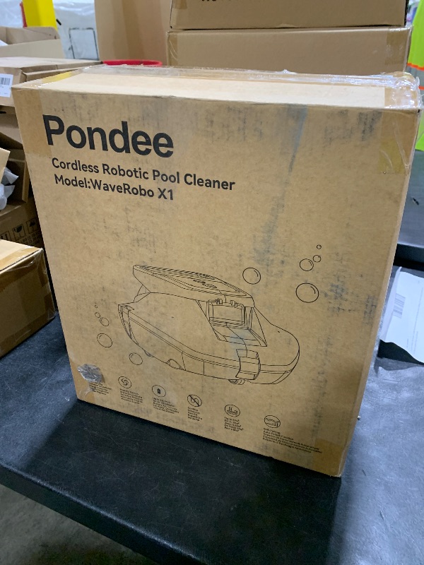 Photo 1 of Pondee X1 Robotic Pool Vacuum, Cordless Pool Cleaner with 120-Min Runtime, Auto-Parking, 2.5h Fast Charging, for Above-Ground & Flat-Bottom Inground Pools up to 850 sq.ft