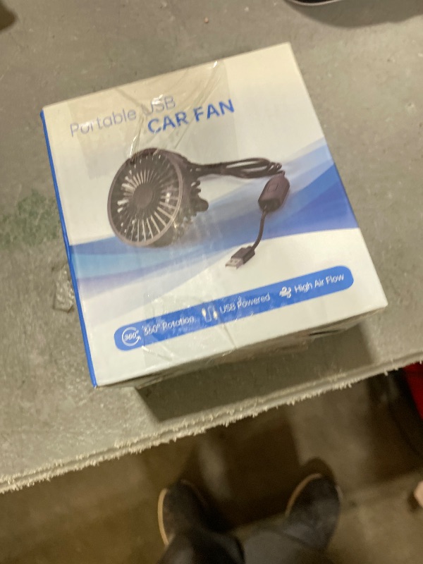 Photo 1 of TriPole Car Fan USB Powered, 360°Rotation Portable Cooling Fan for Car Vent