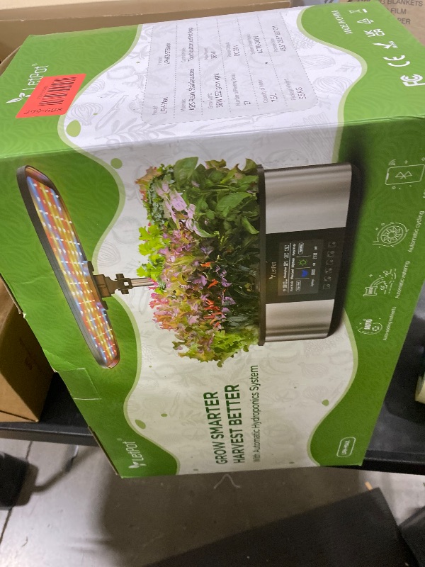 Photo 1 of LetPot LPH-Max Hydroponics Growing System Kit, 21 Pods APP & WiFi Automatic Controlled Smart Indoor Garden with 36W LED Grow Light, Auto Drip Irrigation Kits, Self-Managed Nurturing & Watering