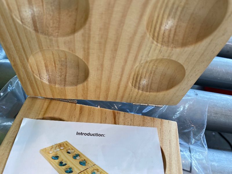 Photo 1 of [See Clerk Notes]Wooden Mancala Board Game Set,Larger Size Mancale Instructions, Portable Travel Board Game for Kids and Adults