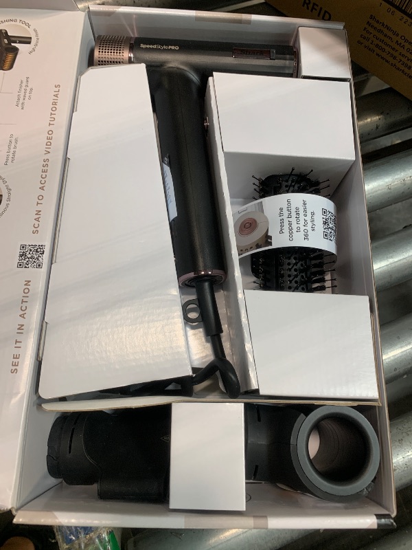 Photo 1 of [See Clerk Notes] Shark SpeedStyle Pro Professional Performance High-Velocity Hair Dryer System with Scalp Shield and IQ Speed Styling & Drying Suite, Straight and Wavy Hair, Lightweight, Ionic, No Heat Damage, HD731
