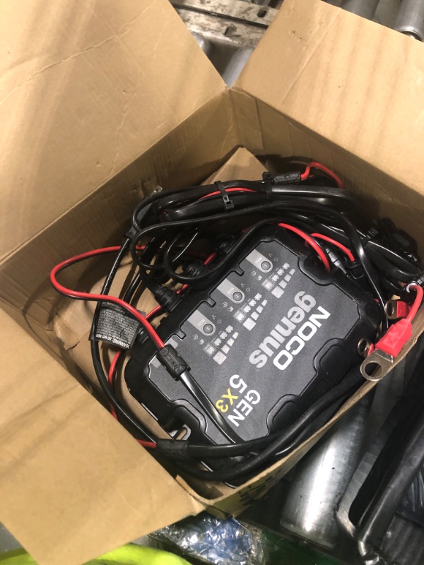 Photo 1 of **Parts Only**NOCO Genius GEN5X3: 3-Bank, 15A Onboard Battery Charger - 5A Per Bank, 12V Waterproof Marine Charger with Overcharge Protection & Temperature Compensation – for Lead-Acid & Lithium Batteries