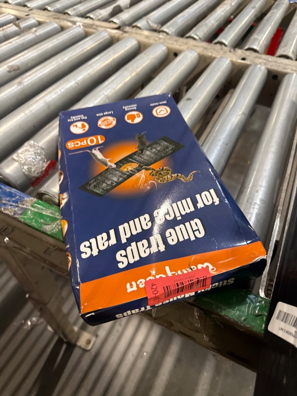 Photo 1 of **MISSING PEICES***10 Pack Sticky Mouse Trap, Super Large 47.2 * 11'' Glue Traps for Mice, Peanut Taste Pheromone Rats Traps Indoor for Home, Rodent Snakes Spiders Roaches