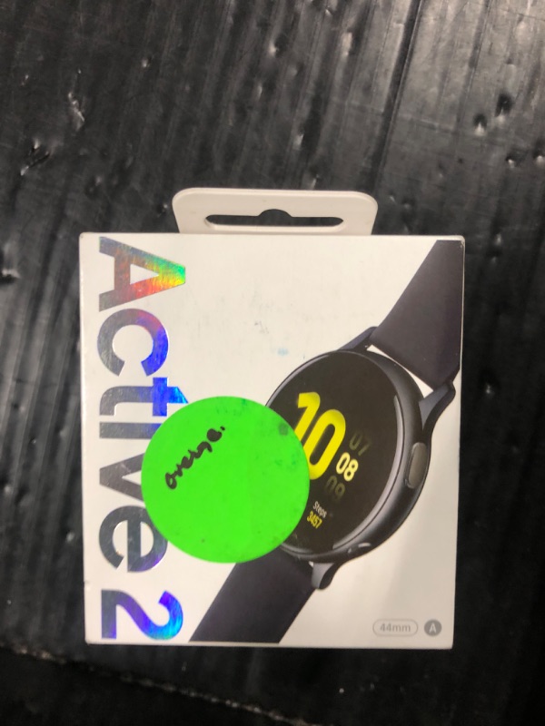 View 2 of **View Clerk Notes**SAMSUNG Galaxy Watch Active 2 Smart Watch 44mm US Version GPS Bluetooth Advanced Health Monitoring Fitness Tracking Long-Lasting Battery, Aqua Black