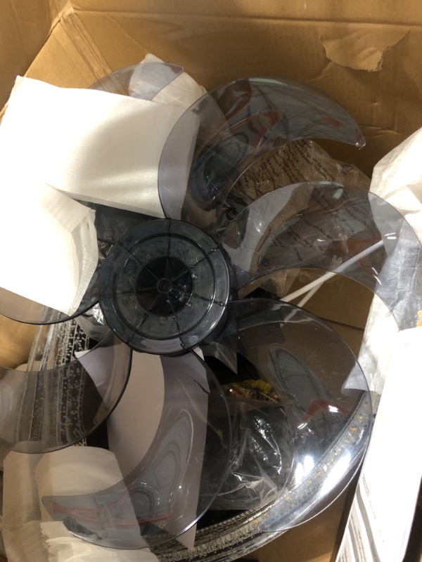 Photo 1 of ***MINIR DAMAGE ON FAN BLADE *** ZMISHIBO Ceiling Fan with Light and remote, 20'' Low Profile Ceiling Fans