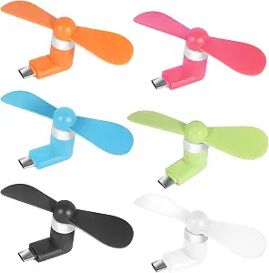 Photo 1 of ***SIMILAR IMAGEN*** Mini Cell Phone Fan - Colorful Powerful Fan Compatible for iPhone, iPad, Android Smartphone,Tablet - Cell Phone Summer Accessories - (6-Pack)