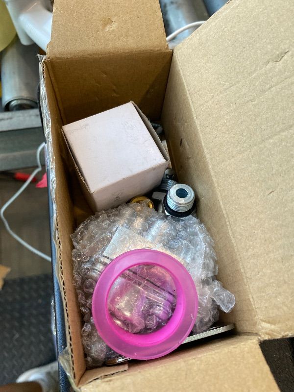 Photo 1 of 12-803 Adjustable Fuel Pressure Regulator with Gauge, Compatible with Holley and Edelbrock Carburetors, 4.5-9 PSI, 3/8" NPT, 1-in 2-Out