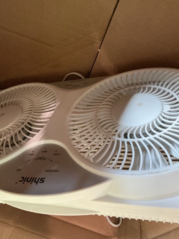 Photo 1 of [MAJOR DAMAGE] shinic Window Fan, 2026 Updated Quiet Window Exhaust Fan. Reversible Airflow, 9" Blades, Full Remote Control, 3 Functions 3 Speeds. Adjustable Width 23.8"-37", for Bathroom & Kitchen, ETL Certified