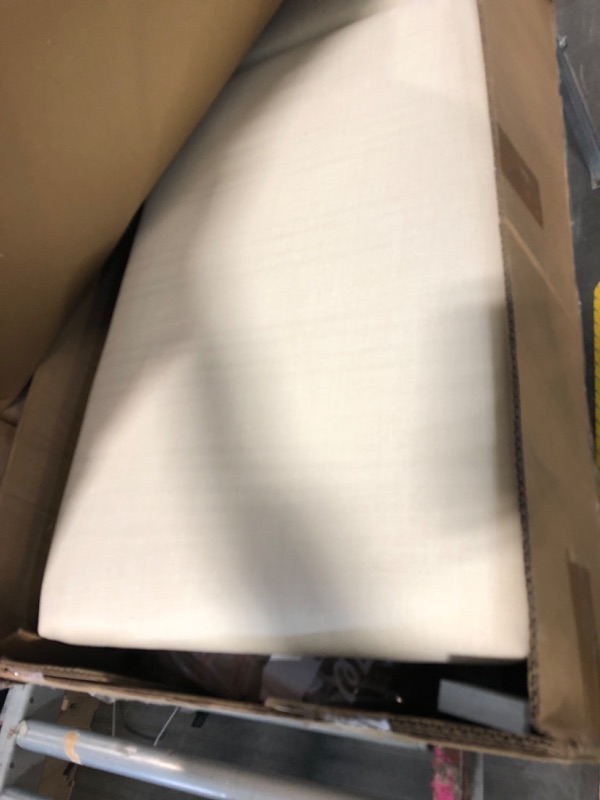 Photo 1 of **incomplete set, missing one box** Wood Platform Bed with Storage Headboard, Storage Bed with Shelves and 2 Drawers for Bedroom,No Boxspring Required (White, Full)