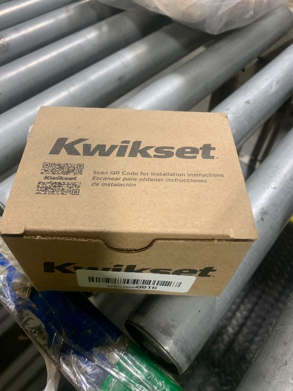 Photo 1 of **See Clerk Notes**Kwikset 660 Deadbolt Lock, Matte Black Round Exterior Keyed Front Entry Door, Pick Resistant SmartKey Rekey Security, Single Cylinder Dead Bolt