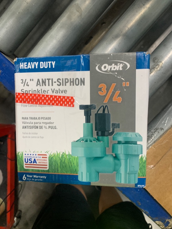 View 2 of 1-Pack Orbit 57623 3/4" FPT 100 Series Anti-Siphon Automatic Sprinkler Valve with Flow Control