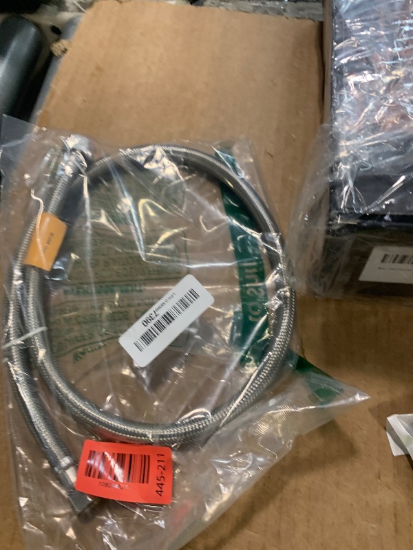 Photo 1 of [2-Pack] PROCURU 36" (3Ft) x 3/8" Comp x 1/2" FIP Faucet Hose Connector, Stainless Steel Braided Supply Line (9SF36-2P)