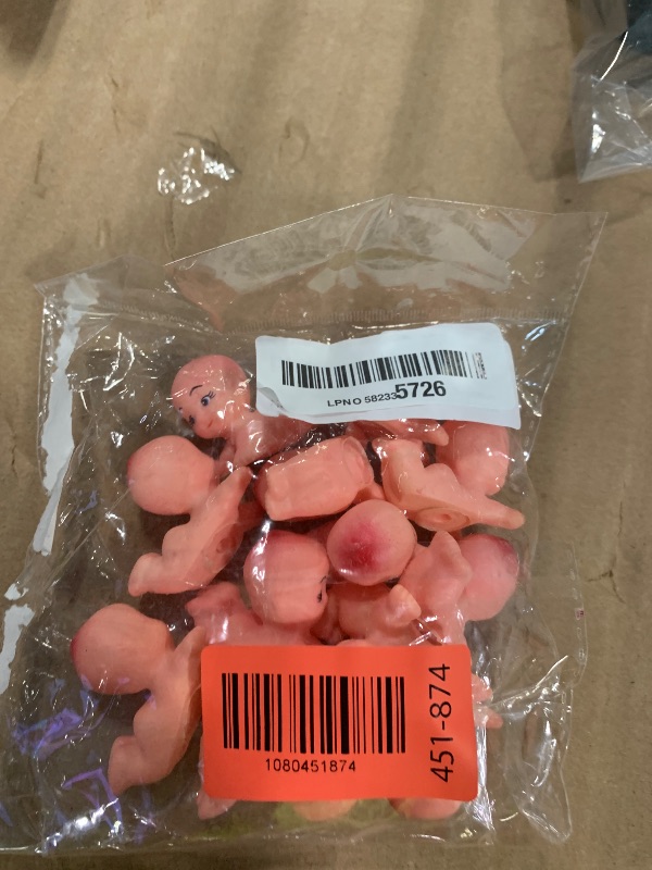View 2 of 1.75 Inch Mini Kewpie Plastic Dolls 12 Pieces Baby Shower Favors Decoration