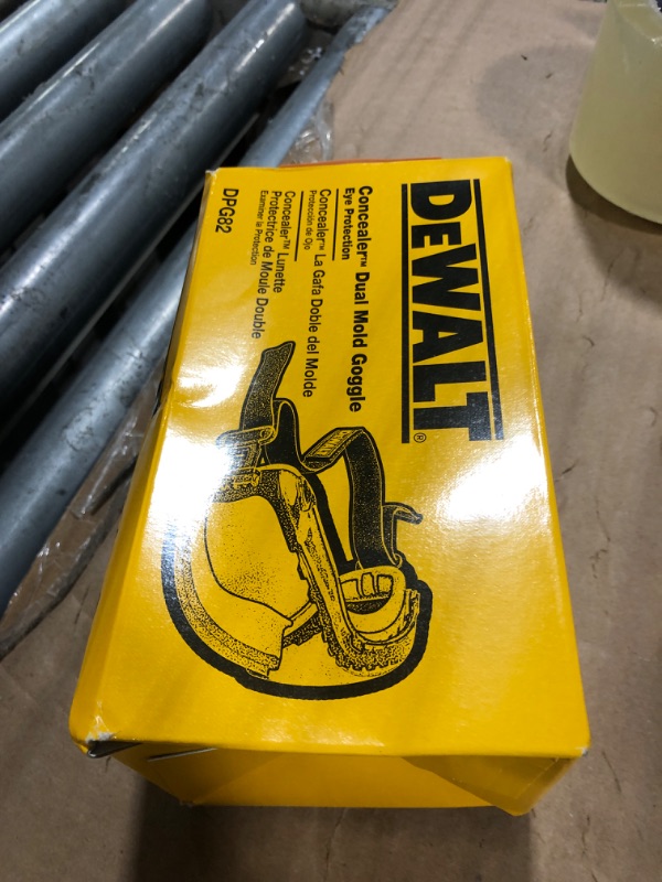 View 2 of DEWALT DPG82-11 Concealer Clear Anti-Fog Dual Mold Safety Goggle, Clear Lens, 1 Pair