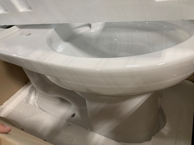 Photo 1 of **BOTTOM PART ONLY** **NO TANK** TOTO® Entrada™ Universal Height Toilet with Right-Hand Trip Lever, Cotton White - CST244EFR#01