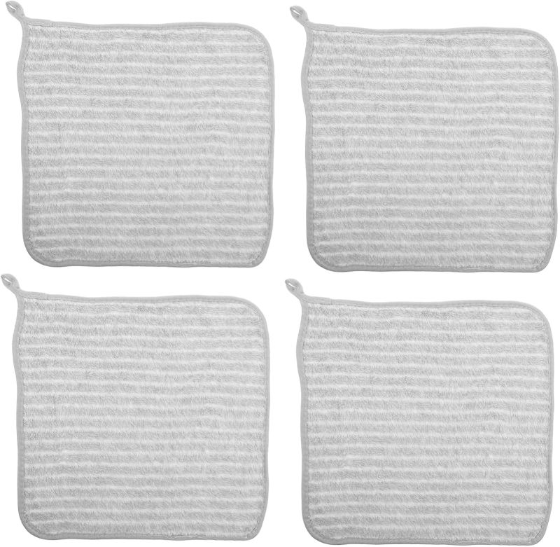 Photo 1 of *** 2 PCS ** 4pcs Absorbent Dish Towels for Kitchen Dish Cloths Cleaning Cloths Lint Wipes Reusable Oil-Resistant Easy to Clean Stylish Design for Washing