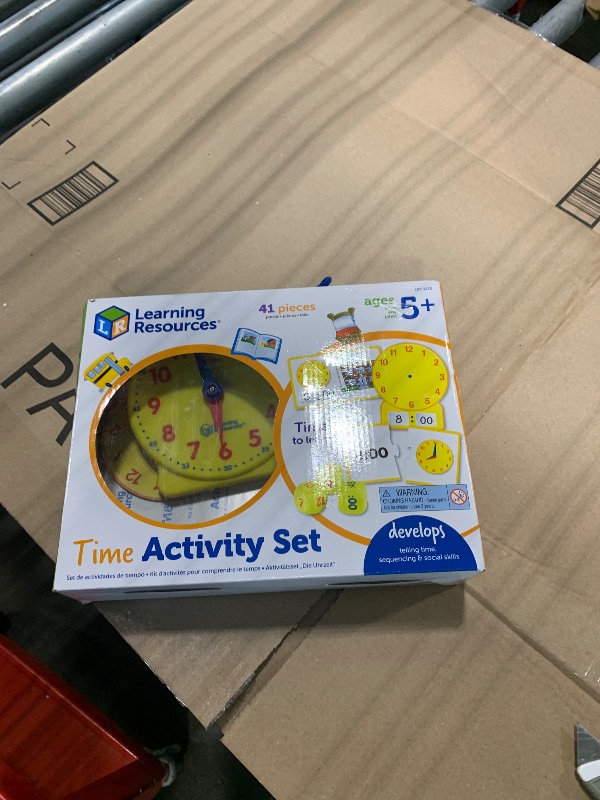 Photo 1 of [MISSING PARTS] Learning Resources Time Activity Set - Kids Learning Clock, Classroom Clocks for Students, Telling Time Teaching Clock, Analog Clocks for Kids, Teaching Classroom Supplies