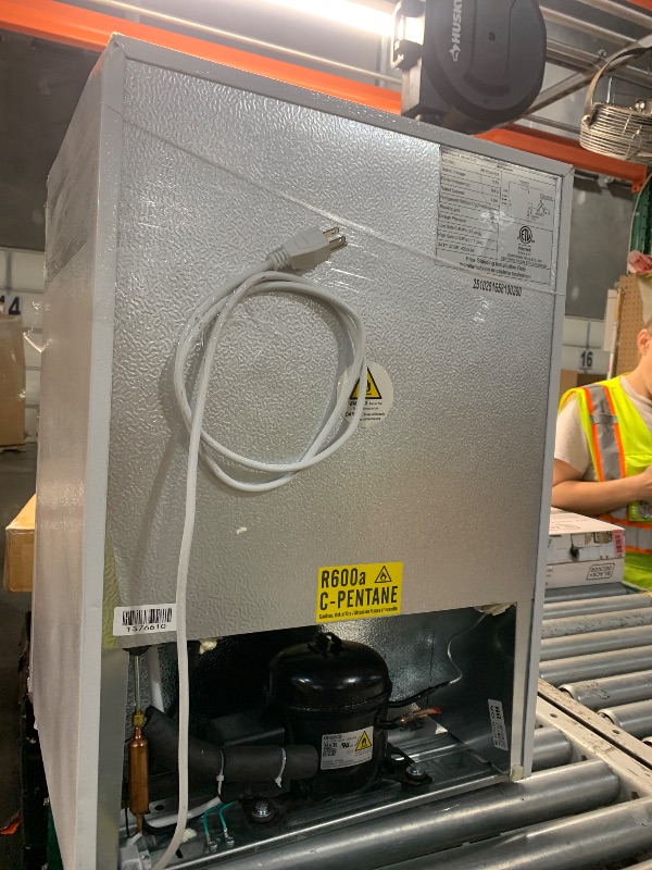 Photo 1 of ***DAMAGED - SEE NOTES/PICTURES*** Igloo 2.6 Cu.Ft Mini Fridge with Freezer- Single Door Compact Refrigerator with Glass Shelves for Homes, Dorms & Offices- Keep Snacks, Drinks & Frozen Foods Cool with Temperature Control Fridge- White
