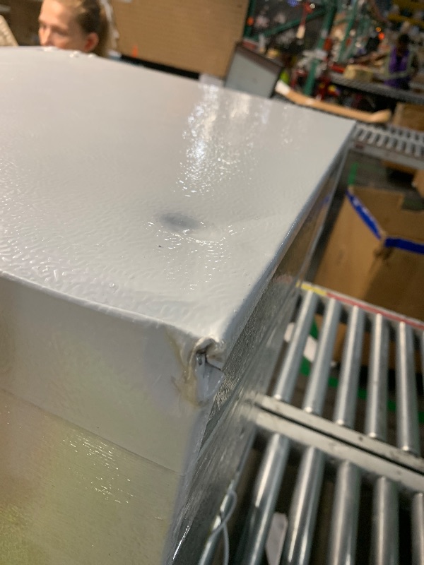 Photo 1 of ***DAMAGED - SEE NOTES/PICTURES*** Igloo 2.6 Cu.Ft Mini Fridge with Freezer- Single Door Compact Refrigerator with Glass Shelves for Homes, Dorms & Offices- Keep Snacks, Drinks & Frozen Foods Cool with Temperature Control Fridge- White