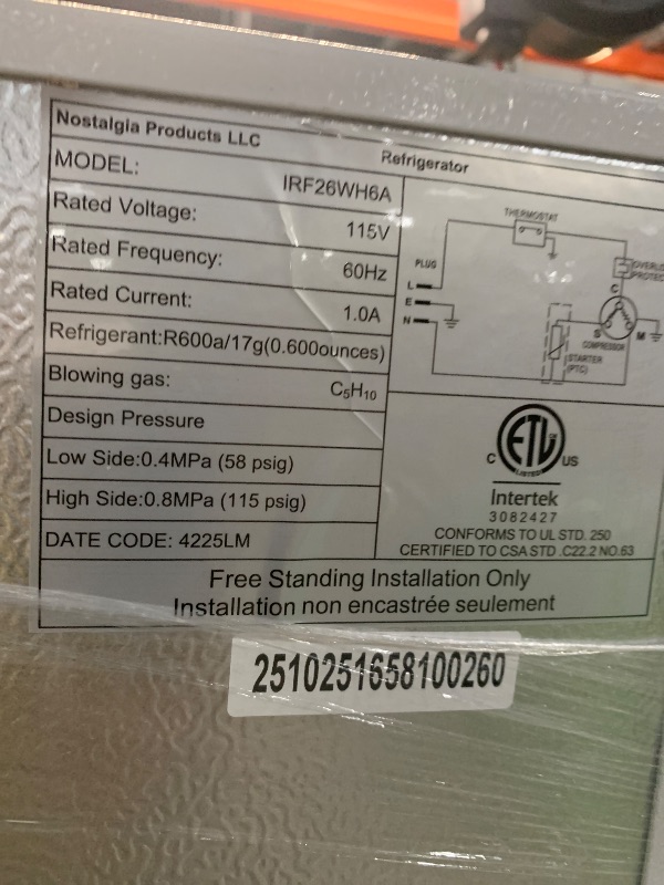 Photo 1 of ***DAMAGED - SEE NOTES/PICTURES*** Igloo 2.6 Cu.Ft Mini Fridge with Freezer- Single Door Compact Refrigerator with Glass Shelves for Homes, Dorms & Offices- Keep Snacks, Drinks & Frozen Foods Cool with Temperature Control Fridge- White
